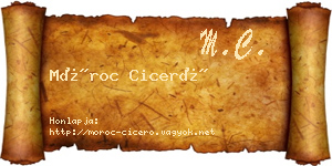 Móroc Ciceró névjegykártya